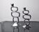 Pair of circle candlesticks by Matthew Hilton, England, 1980