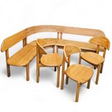 Very rare Ansager mobler set, table , sofa 3x chairs / corner bench