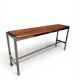 Curved base console in Scandinavian design – mahogany and chrome