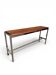 Curved base console in Scandinavian design – mahogany and chrome