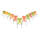 Set of Series 7 chairs by Arne Jacobsen for Fritz Hansen