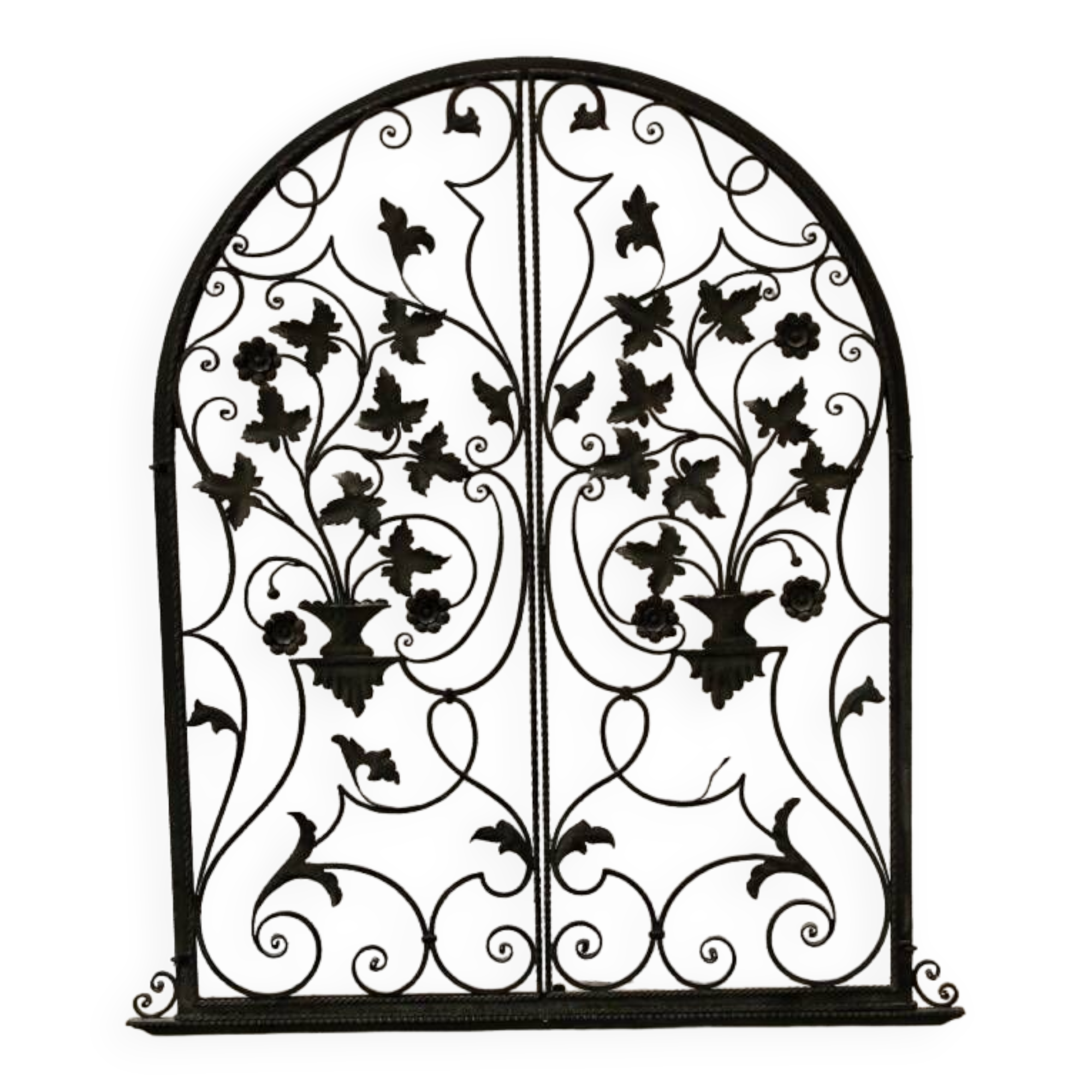 Wrought iron wall gate