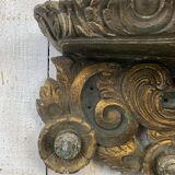 Old gilded wood coats holder