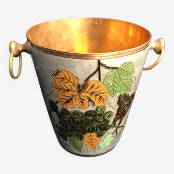 Enamelled brass champagne bucket