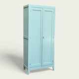 Vintage Parisian wardrobe, blue-green and gray