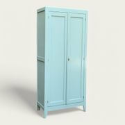 Armoire parisienne vintage bleu vert grisé