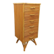 Commode chiffonnier vintage en rotin des années 70
