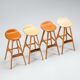 Erik Buch set of four “OD61” bar stools Oddense Mobler Denmark 1965