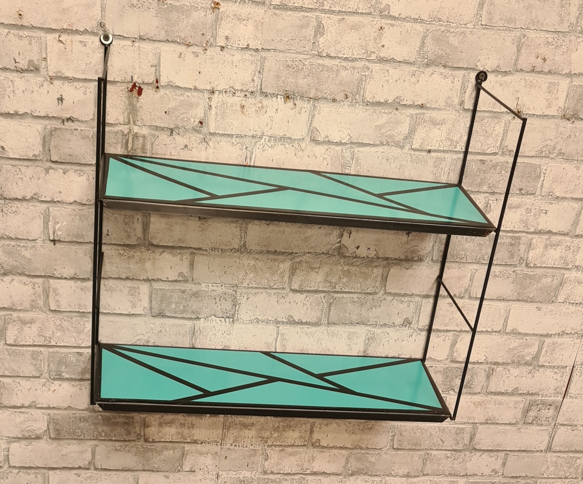 Etagere style string 1960 motif geometrique 48x58x17