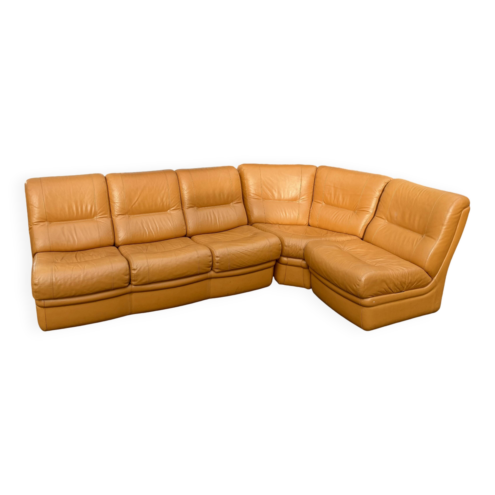 Beka 1970 leather modular sofa