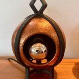 Pair of art deco lamps in brassware