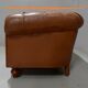 Chesterfield padded leather sofa - late 19th century