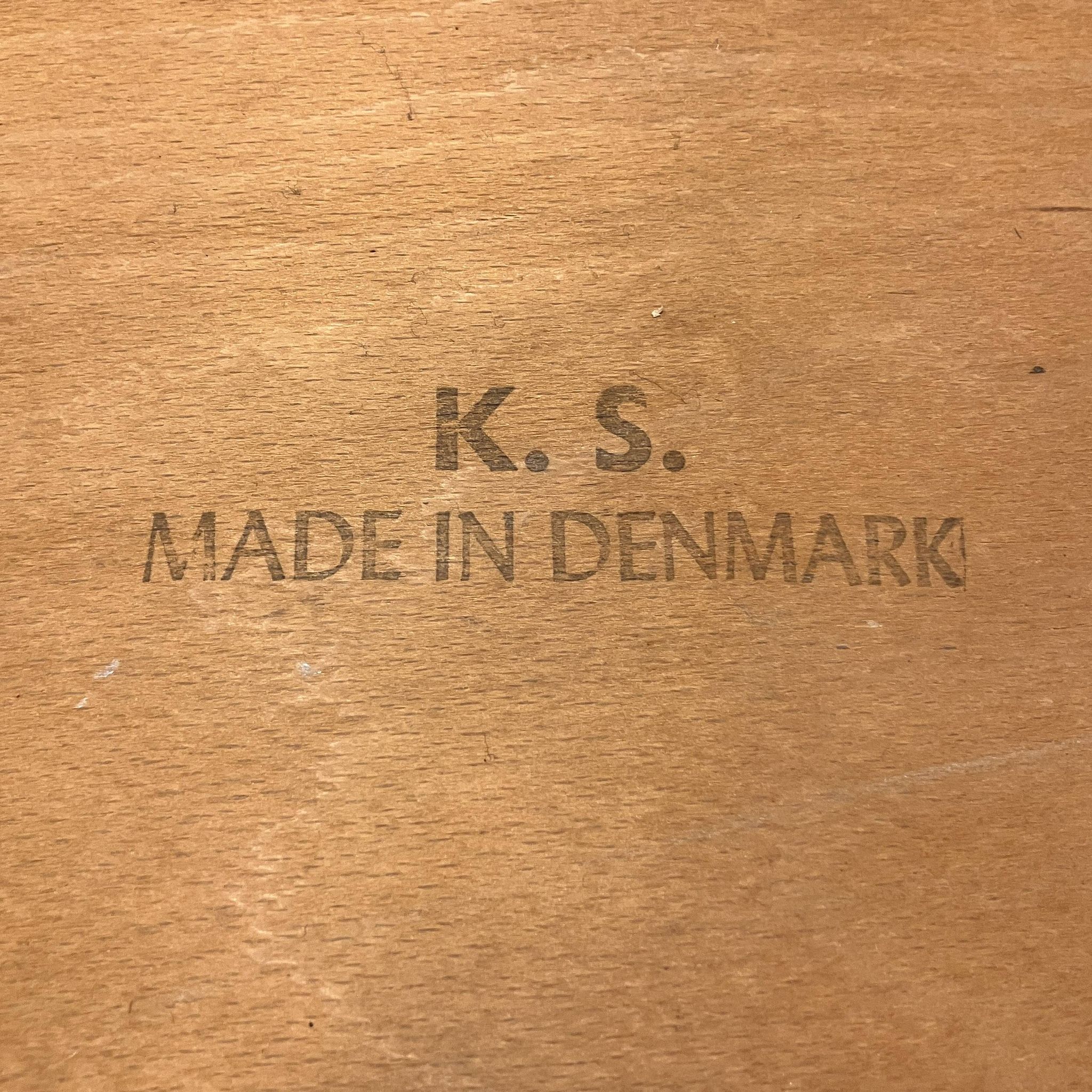 Set of 6 dining chairs by Henning Kjaernulf for Korup Stolefabrik, teak and leather, 1960s.