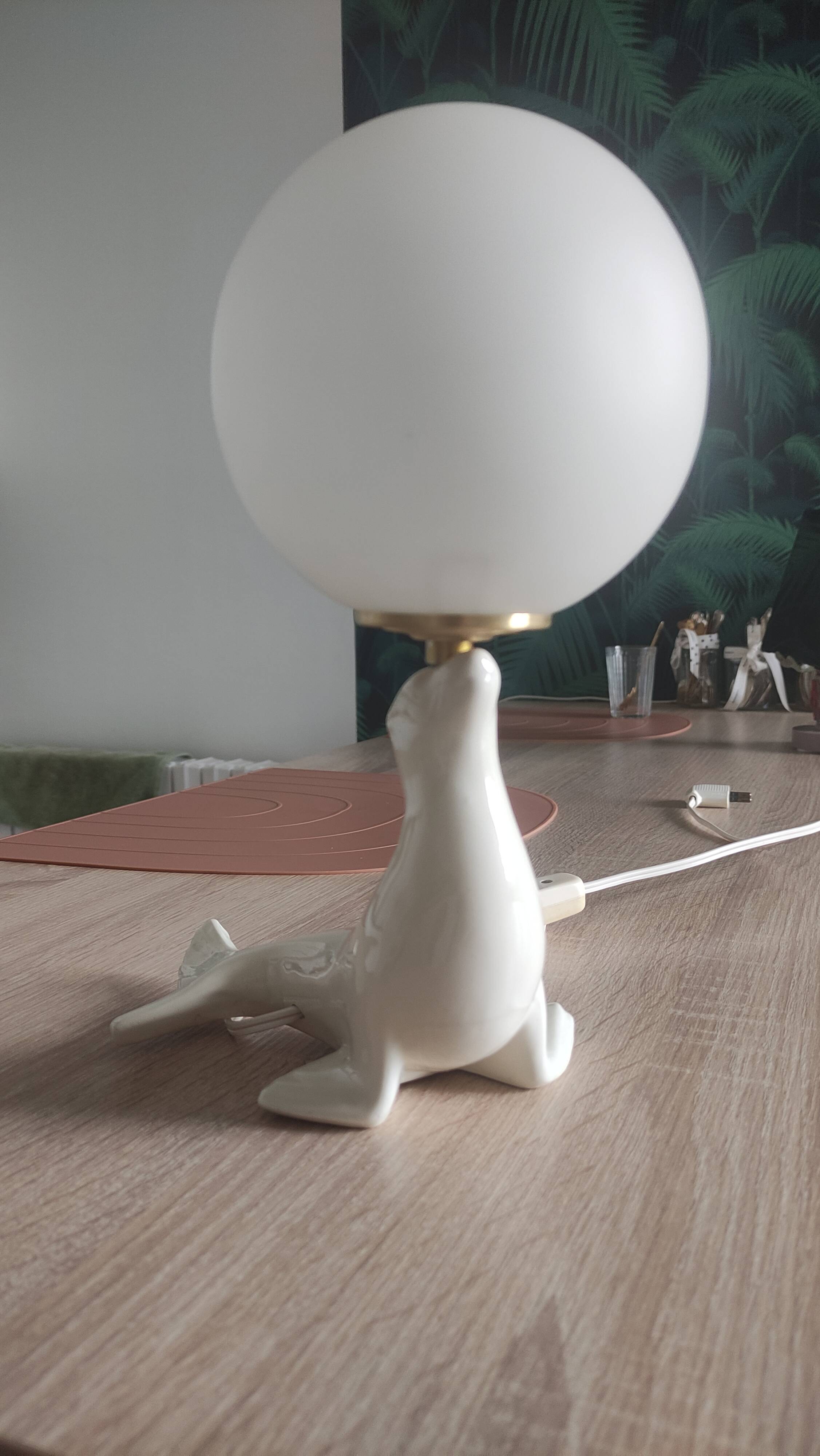 Vintage sea lion lamp