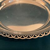 Hollow plate silver metal openwork contours