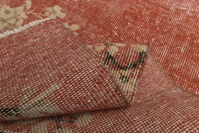 1970s Vintage Turkish Hand-Knotted Wool Cotton Red Runner Rug 82x270