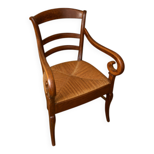 Fauteuil empire en noyer
