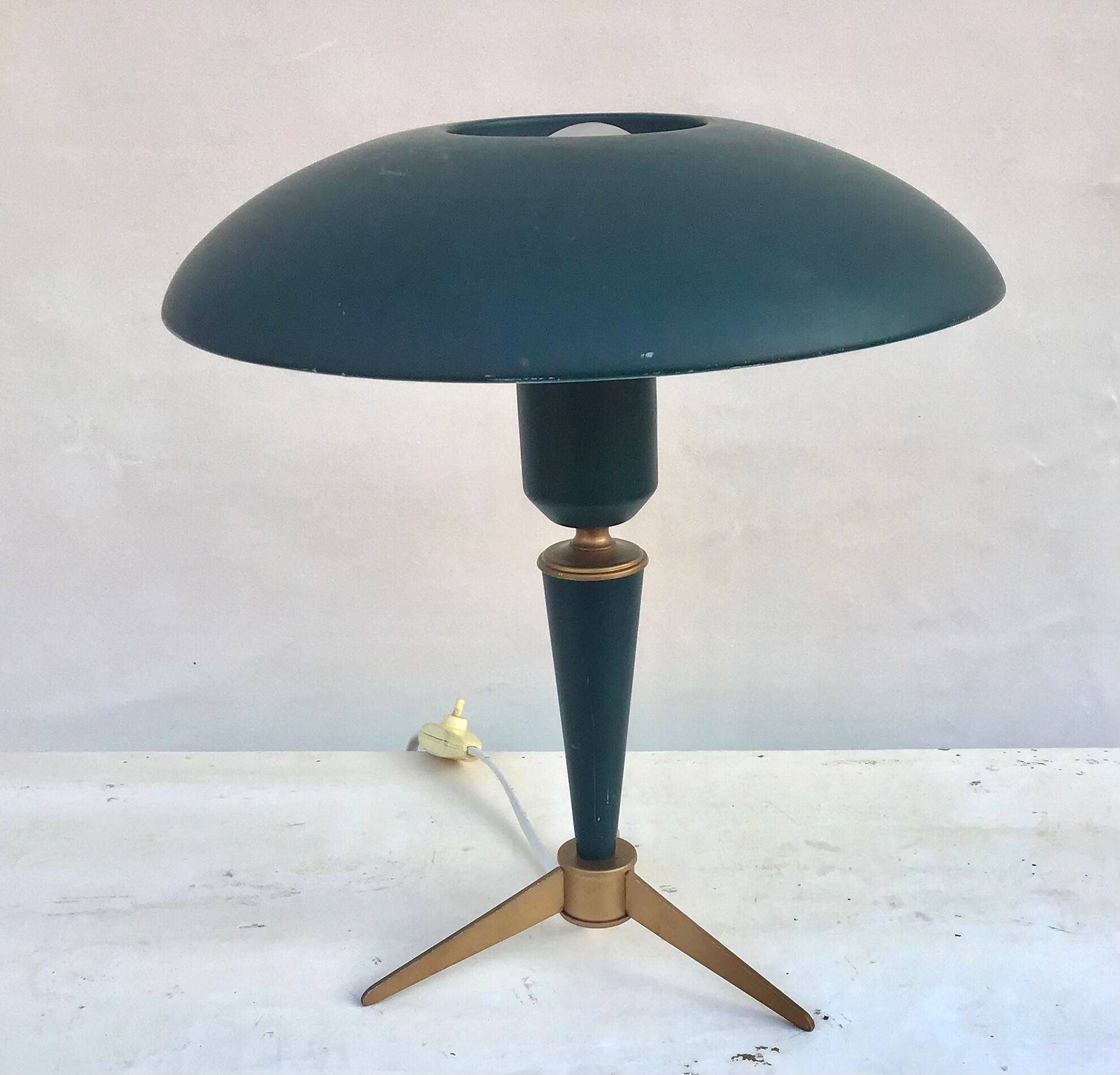 Tripod desk lamp design by Louis Kalff for Phillips 1960's "jewel" model