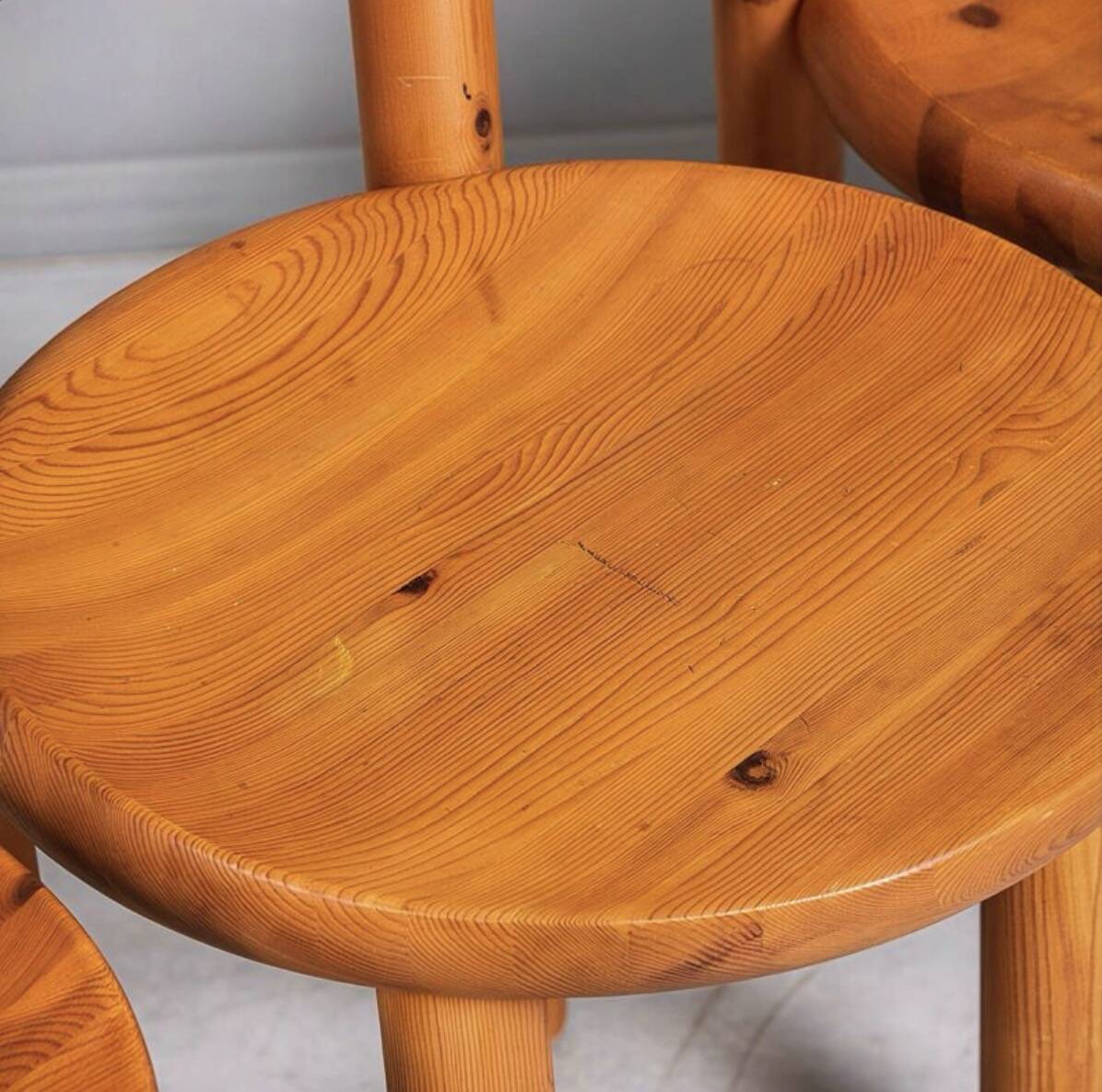 Set of 3 Scandinavian chairs by Rainer Daumilier.