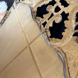 Triptyque Miroir Baroque/Rococo en laiton Doré, vers 1950 -M