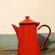 Decorative set of enameled kitchen appliances