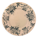 Assiette en en terre de fer Amandinoise, collection Anémone