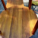 Organic round coffee table in solid teak by john boné for michael laursen denmark 1960