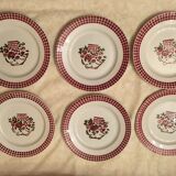 6 earthenware dessert plates