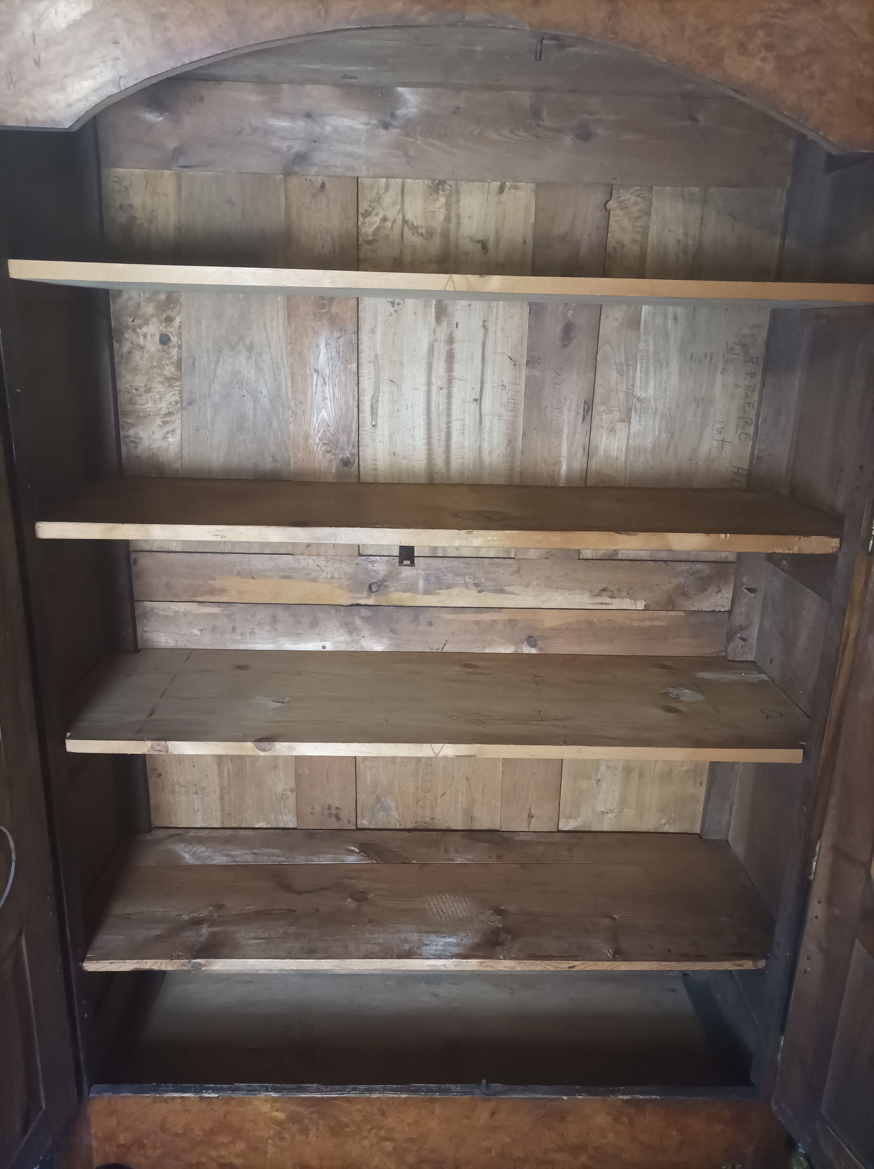 Transition wardrobe in 18th century walnut