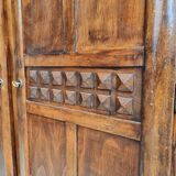 Old wardrobe linen cabinet beech wood