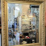 Napoleon III Mirror in Gilded Stucco Wood - 92 Cm