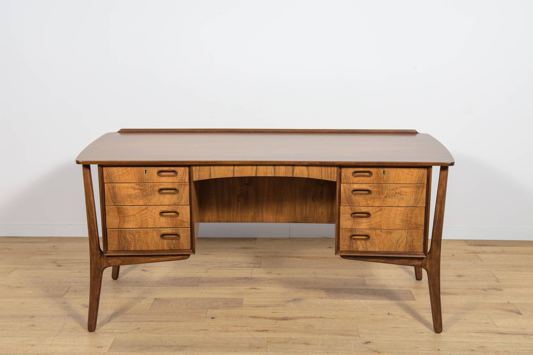 Mid-Century Walnut Desk by Svend Åge Madsen for H.P. Hansen, Denmark, 1960s