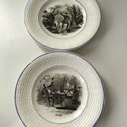 Complete set of 12 plates Digoin Sarreguemines – The 12 months (1900-1920)