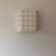 Cream and yellow checked lampshade, 90s cottage style, Habitat.