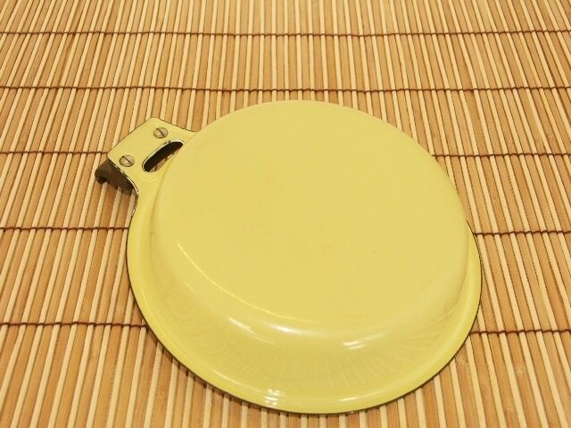 Plate round aubecq ø18 enamelled steel vintage 60