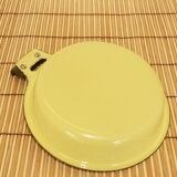 Plate round aubecq ø18 enamelled steel vintage 60