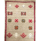 Carpet in gray wool 100x70cm