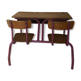 Bureau écolier double vintage