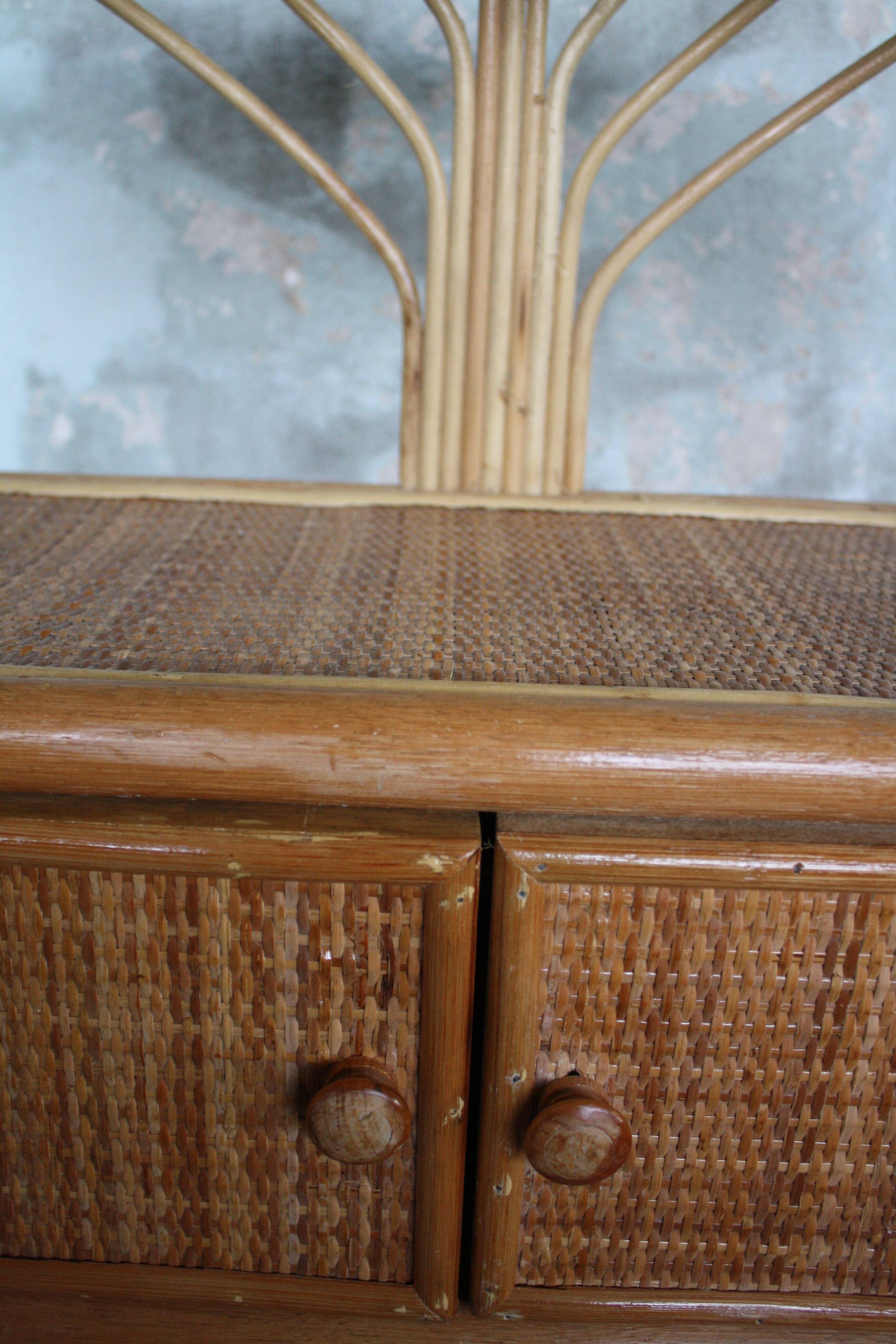 Vintage rattan shelf