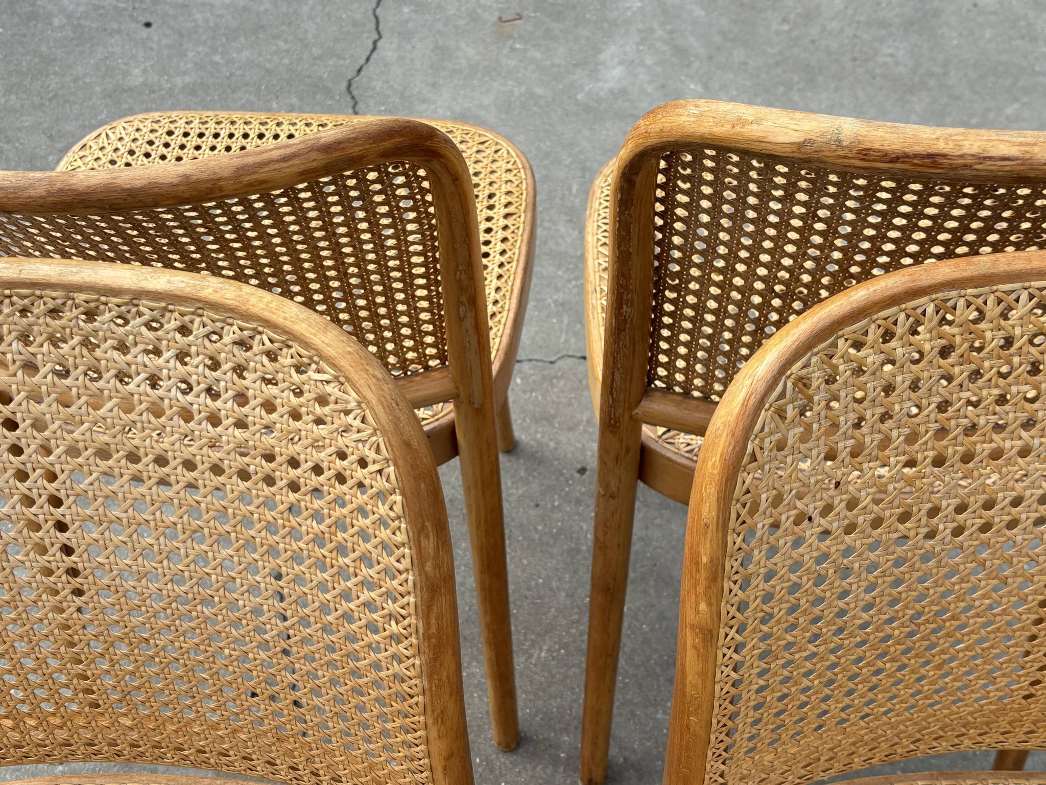 Ensemble de 4 chaises vintage Prague ou 811, FMG Pologne, Thonet Josef Hoffmann Design