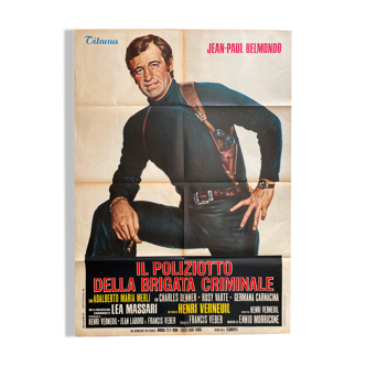 Affiche cinéma originale italienne "Peur sur la ville" Jean-Paul Belmondo 100x140cm 1975