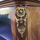 Louis XV marquetry library display case with 2 doors stamped Maurice Rinck