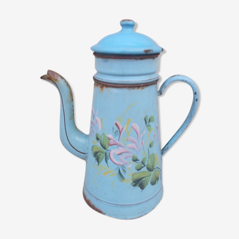 Cafetière émaillée bleue