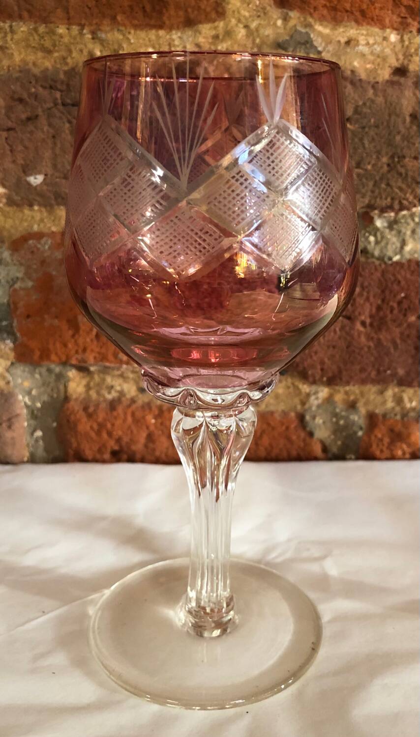 2 Verres en cristal de bohème
