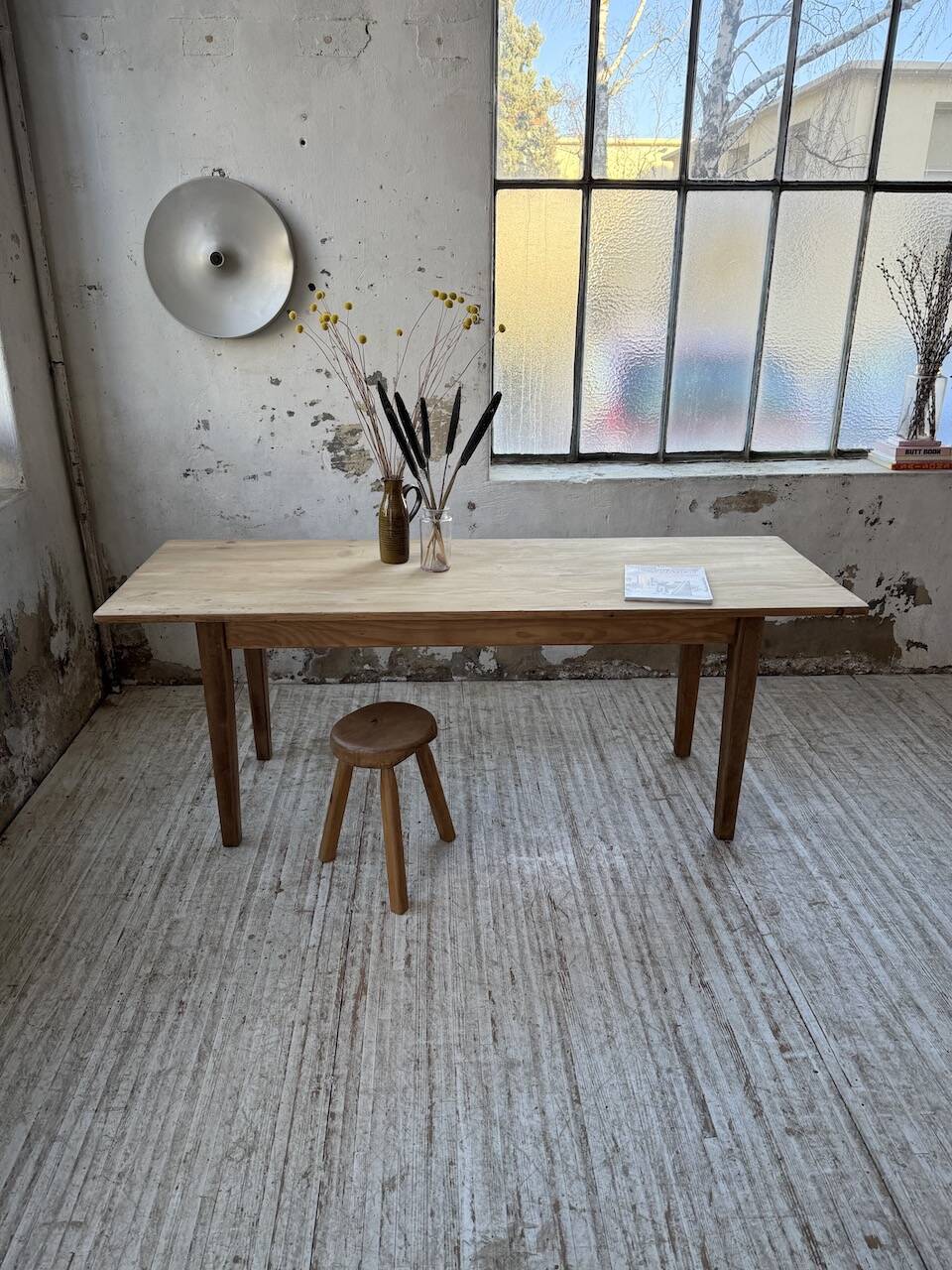 Pine and oak farmhouse table 2m