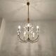 Crystal Glass Chandelier by Vereinigte Werkstätten Collection