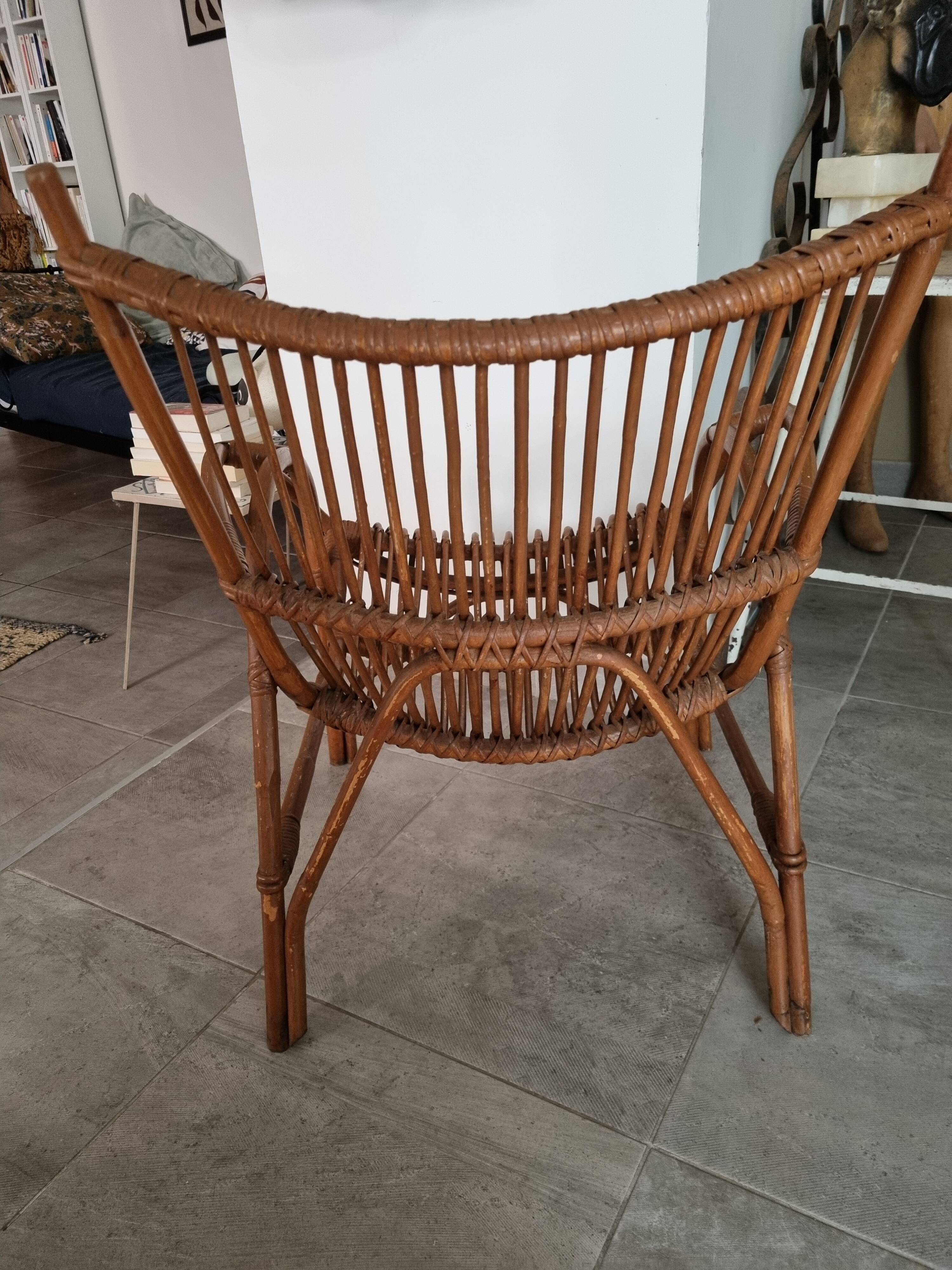 Rattan armchair