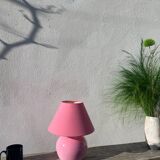 1970s pink ceramic lamp
