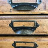 Oak craft cabinet has 13 drawers circa 40's / 50's