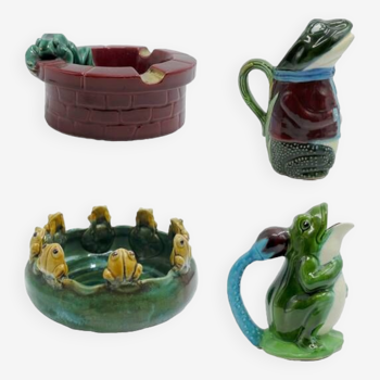 Lot of various decorative frogs